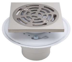 2 in. Plastic Brushed Nickel Shower Drain