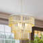 Lustre en bois 3 lumières French Country