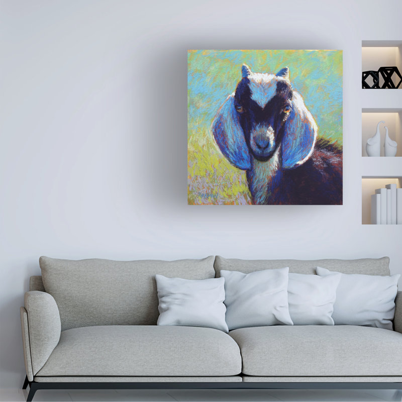 Art mural sur toile tendue - art mural «Jester» Rita Kirkman pour le salon, la chambre à coucher ou le bureau - 14 x 14