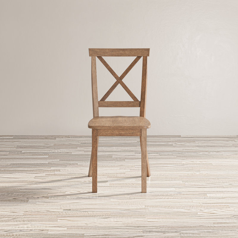Chaise d'appoint à dossier croisé Freels, Brun