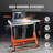 Welding Table 30" x 20", 400lbs Load Capacity Steel Welding Workbench Table on Wheels, Folding Work Bench with Three 1.1" Slot, 3 Tilt Angles, Adjustable Height, Retractable Guide Rails