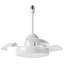 Ventilateur de plafond de petite taille à ampoule avec pales rétractables, ventilateur de plafond intérieur avec lumière avec télécommande, pour salon de patio, chambre à coucher, bureau, intérieur