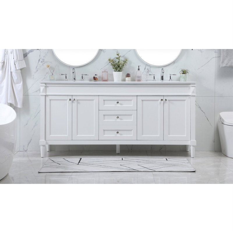 Ensemble de meuble-lavabo double 72 po Readington, Blanc