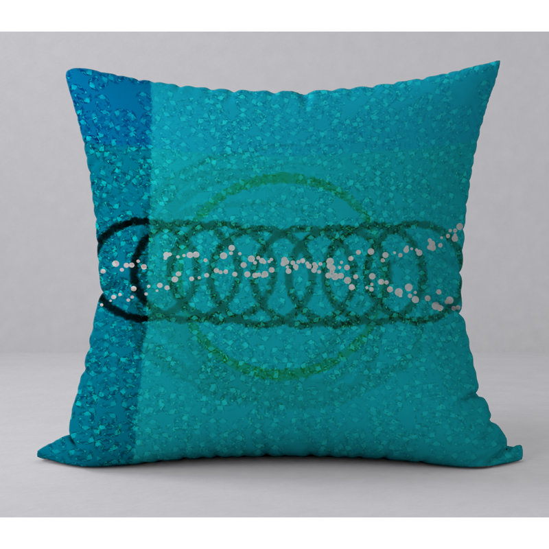 Abstract Reversible Throw Pillow, 20" H x 20" W