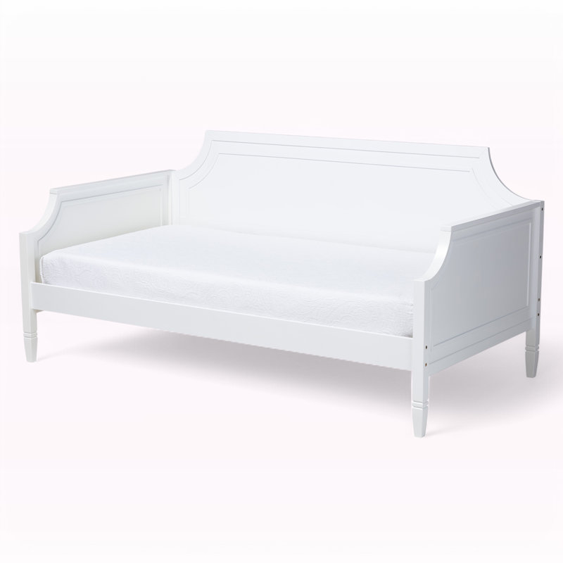 Lit de jour double Shasta au fini blanc classique et traditionnel, H 37,8 po x l 41,5 po x L 78,3 po, Lit double, Blanc
