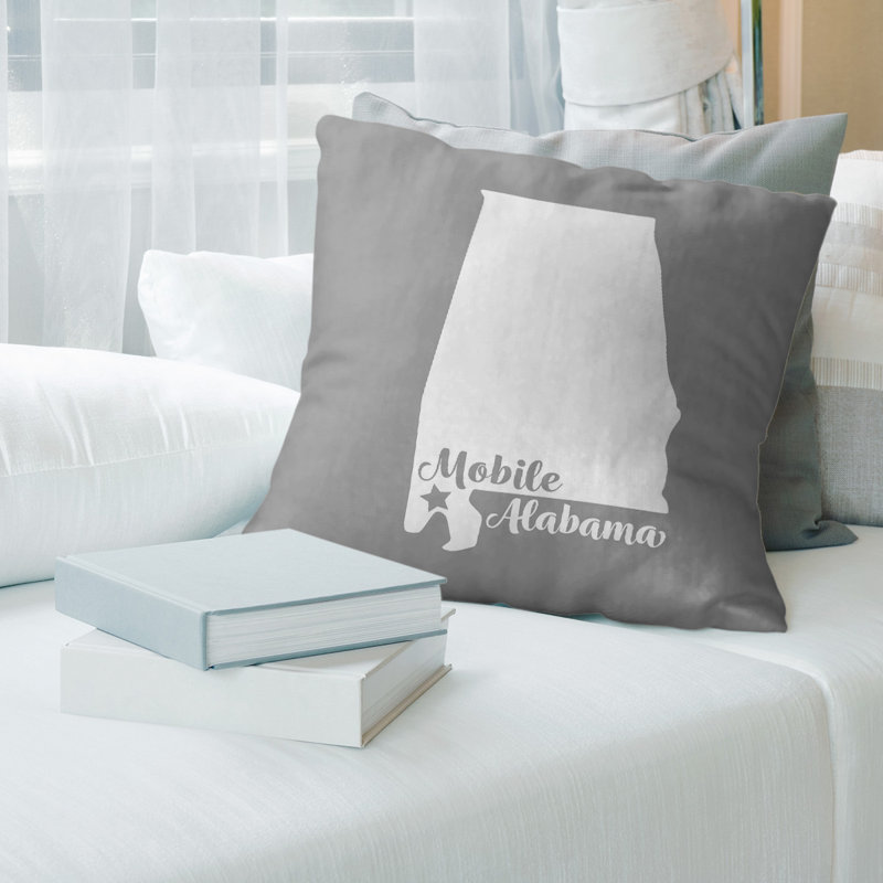 Microsuede Reversible Pillow Cover, 26" x 26", Gray, Mobile