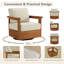 Ensemble de conversation pivotant en bois massif
