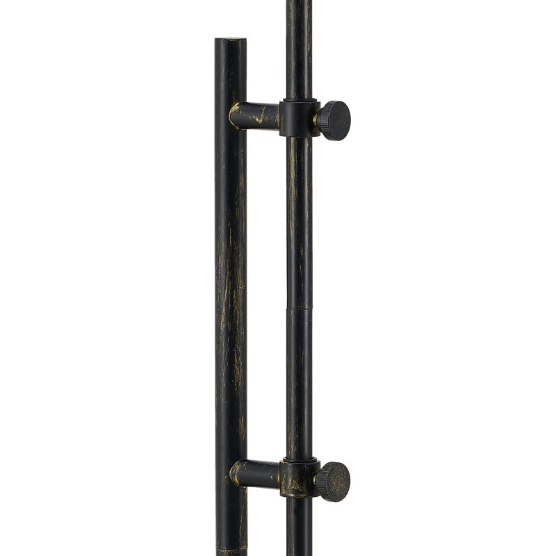Lampe sur pied industrielle 62,5 po 3CCT, Brun
