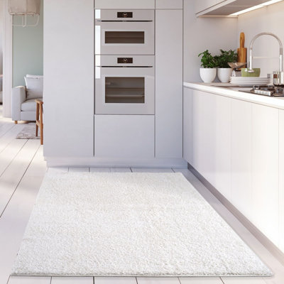Myshaggy Collection Rugs Solid Design in White