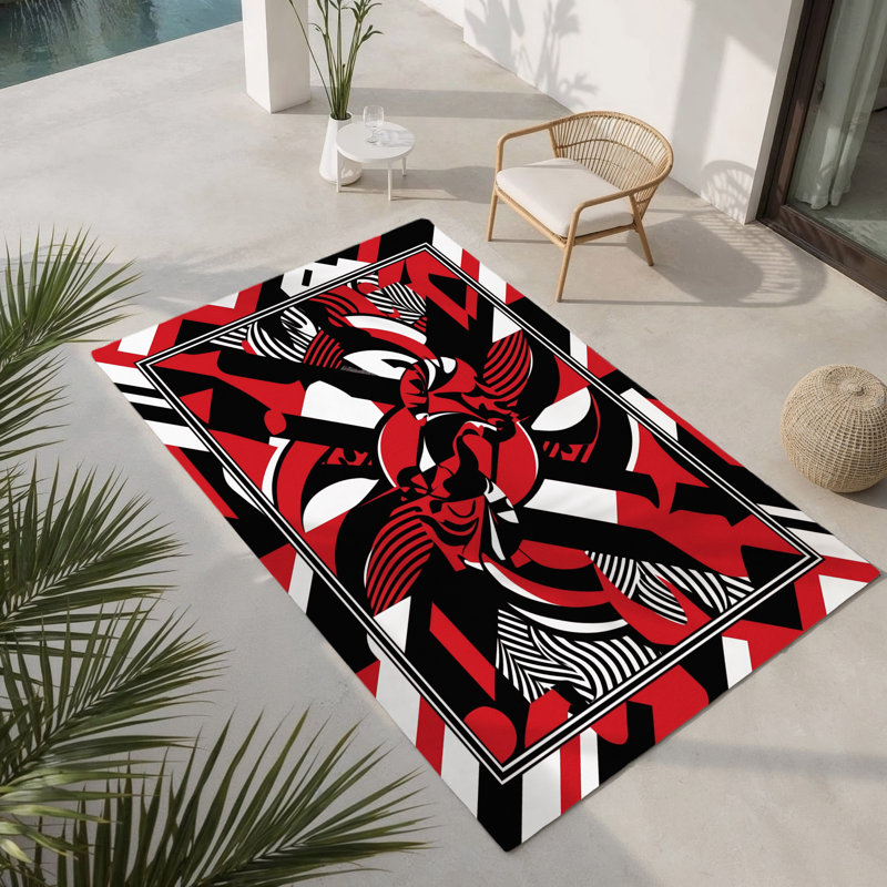 Vermillion Velocity Indoor And Outdoor Area Rug, Rectangle 5' x 7'