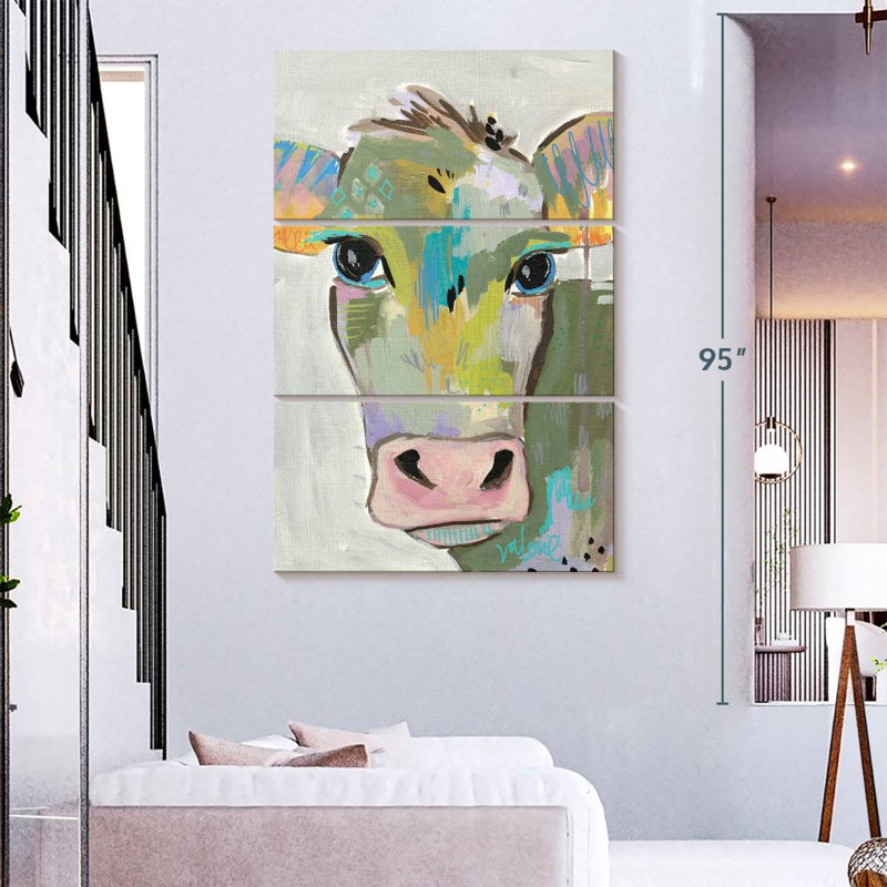 Brampt Cow Face I, 74" H x 48" W