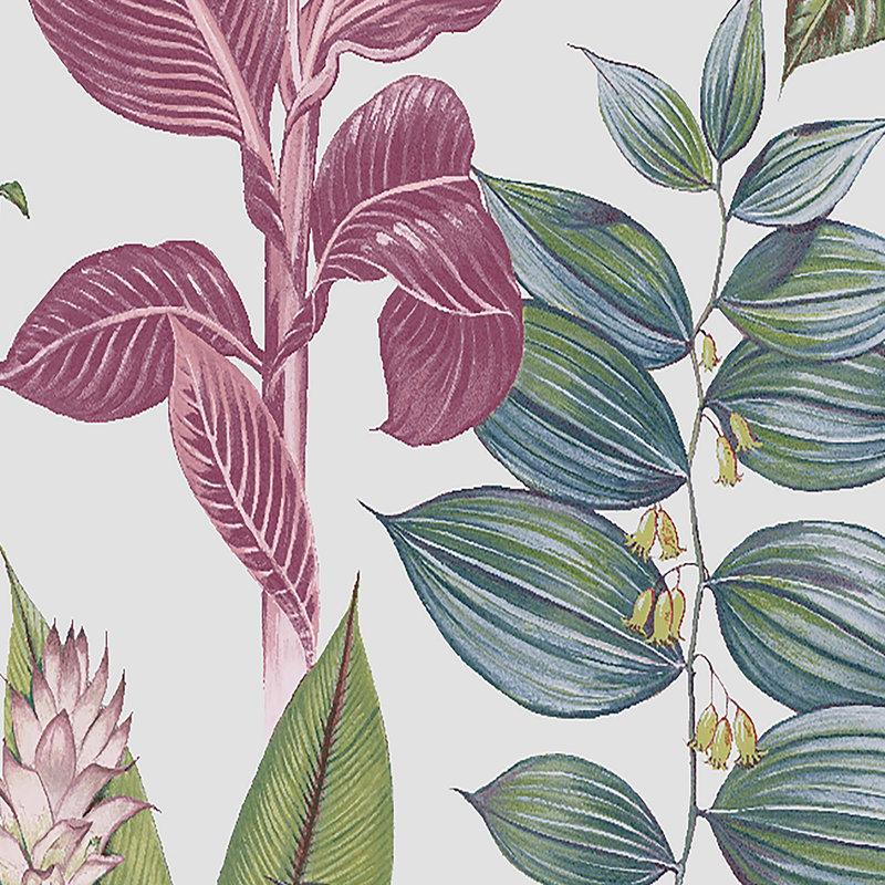  Rouleau de papier peint L 33 pi x l 21 po Fantasy Rainforest, Rose/vert/blanc