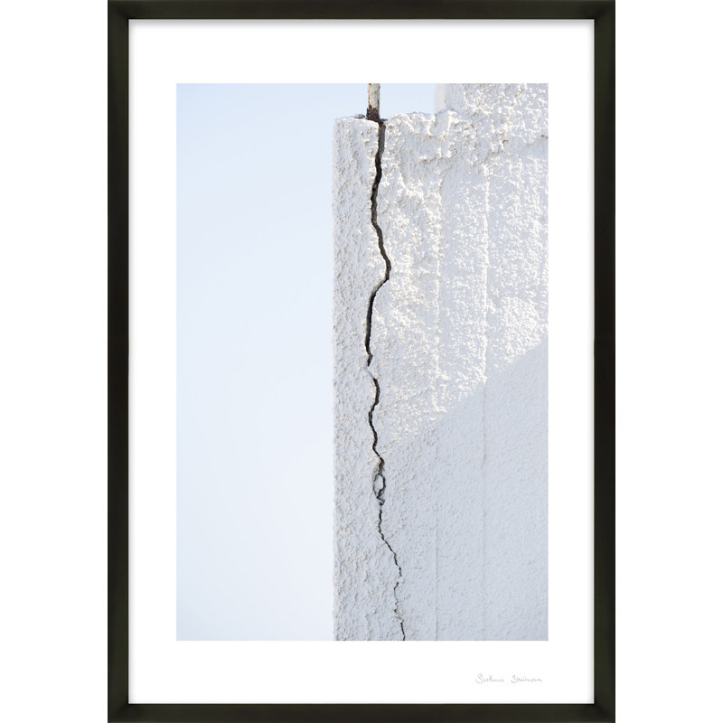 SV00706_White Fragments From Greece 1.6 By Svetlana Smirnova - Framed Wall Art, Black Framed, 30" H x 21" W x 1.25" D