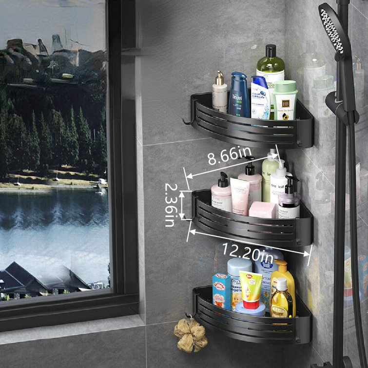 Malahki Hanging Shower Shelf Rebrilliant Finish: Black