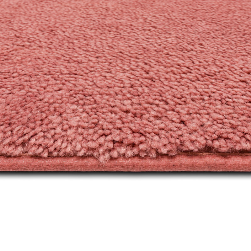 Castleberry U-shaped Polyester Non-Slip Solid Contour Mat, Terracotta