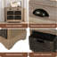 Armoire de rangement rustique avec deux tiroirs et quatre paniers en rotin classiques pour la salle à manger / salon-931640274