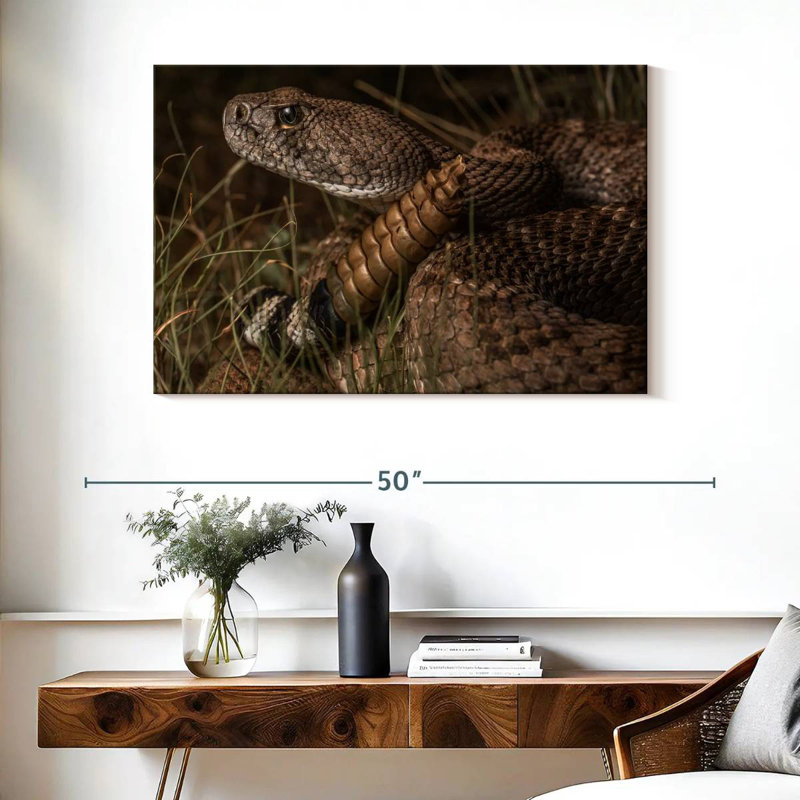 Diamondback Rattlesnake, 26" H x 39" W