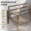 Canapé modulaire pour terrasse en L de 77 po de largeur avec structure en métal réaliste à texture de bois-1661597921-1651589511
