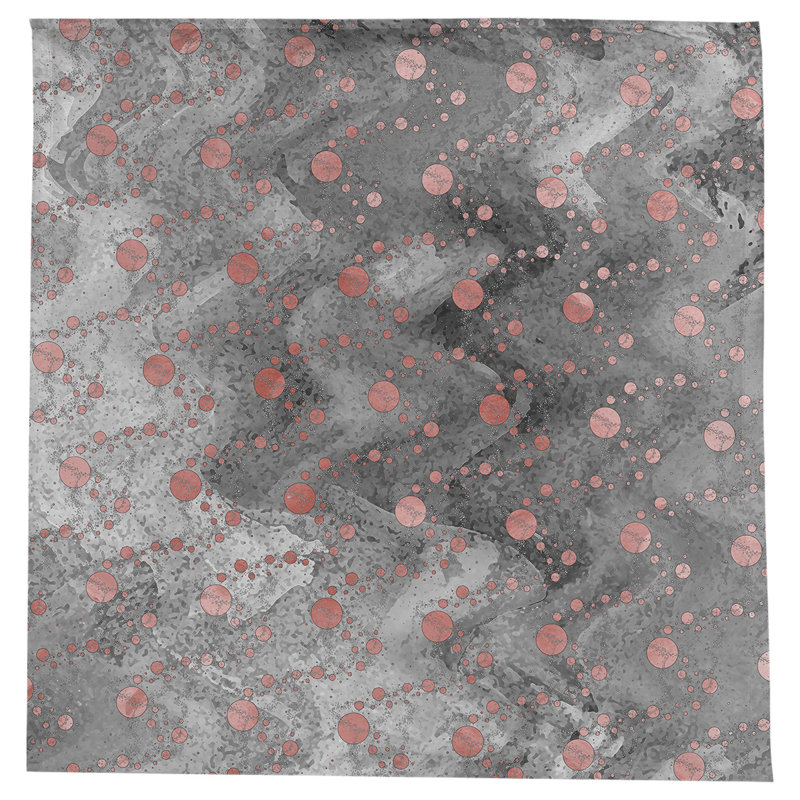 Leffel Abstract Square Tablecloth, Black/Pink