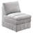 5Pc Modular Sectional In Grey, 2X / One Arm Chairs, Armless 1X , Suede Fabric, Cushion Back Style Contemporary 5 Sectional, Upholstery, Pillow Top Seat, Modern Decoration