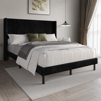 Duluth Upholstered Wingback Platform Bed