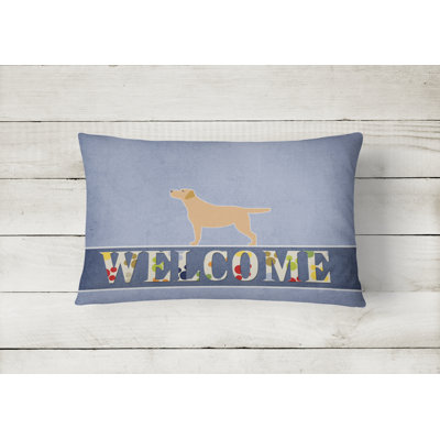  Labrador Retriever Welcome Lumbar Pillow