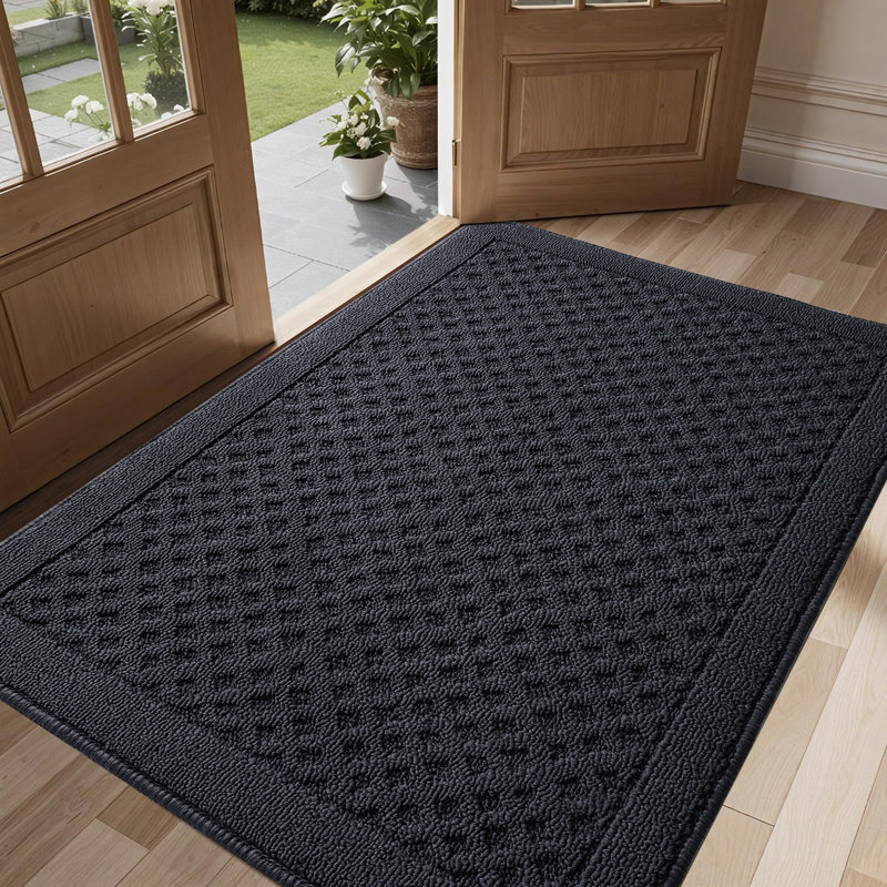 Tapis d'entrée antidérapant haut de gamme Premium, Gris foncé, L 35 po x L 59 po
