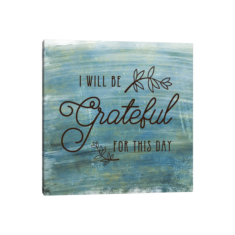 Grateful 1 Piece Wrapped Canvas Wall Art, 30.48 cm H x 30.48 cm W