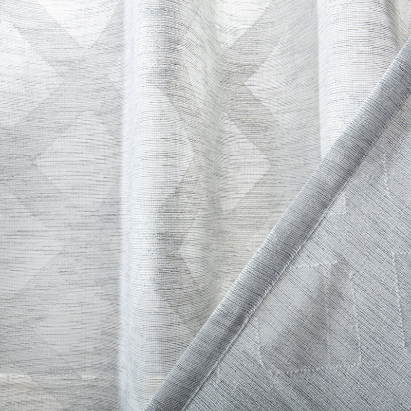Kober Sheer Curtain Single Panel, 52" W x 96" L, Gray