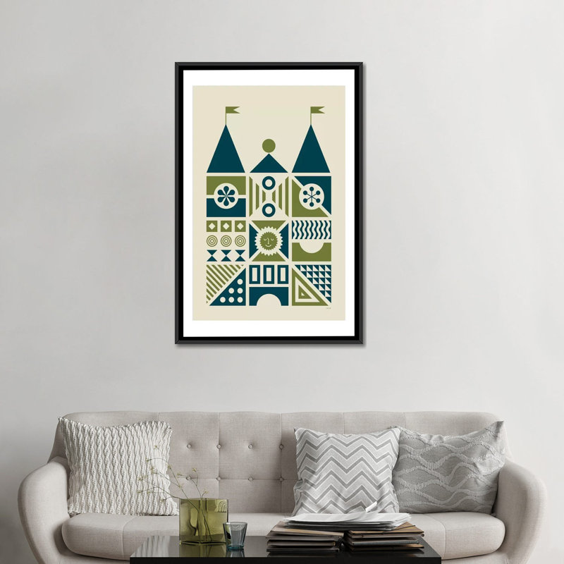 «House IV», impression sur toile, H 26 po x l 18 po x P 1,5 po, Toile avec cadre noir, Pas de tapis