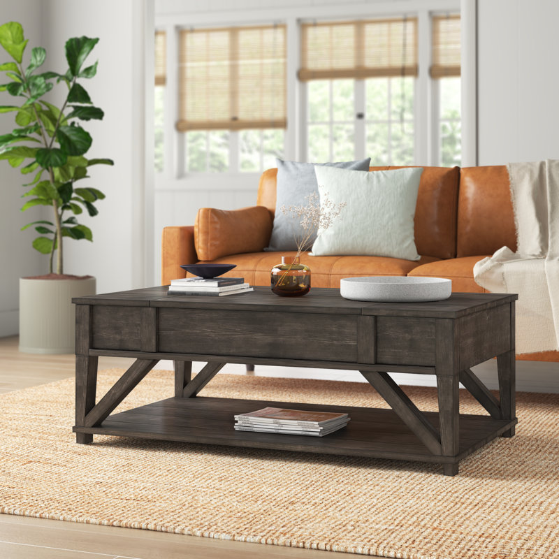 Sand & Stable™ Kylee Solid Wood Lift Top Coffee Table with Storage