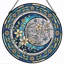 Panneau de vitrail floral H 12 po Floral Moon-1932859380
