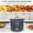 2 QT Compact Electric Slow Cooker with Wood Grain Handles, Ceramic Nonstick Pot and Glass Lid-Blue-136922125
