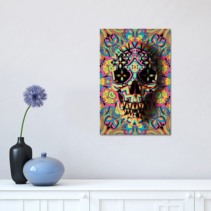 Skull Geo by Ali Gulec - Wrapped Canvas Gallery-Wrapped Canvas Giclée, 30.48 cm H x 45.72 cm W