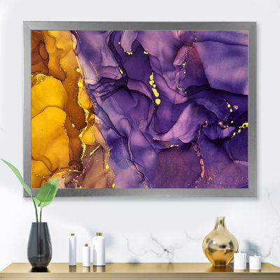 «Mauve et brun», reproduction d'art sur toile abstraite de luxe
