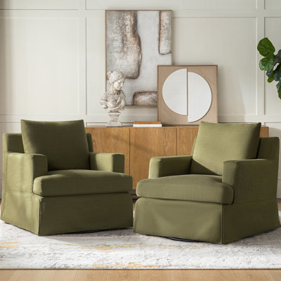 Fauteuil à bascule pivotant avec housse en duvet Isadoro