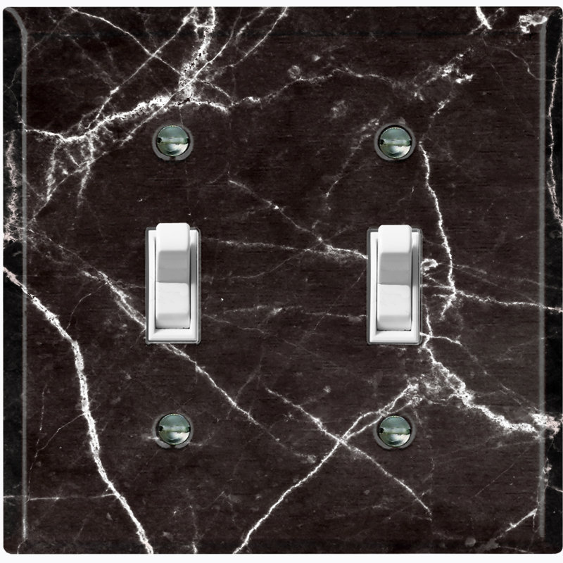 Patterned 2 - Gang Toggle Light Switch Standard Wall Plate