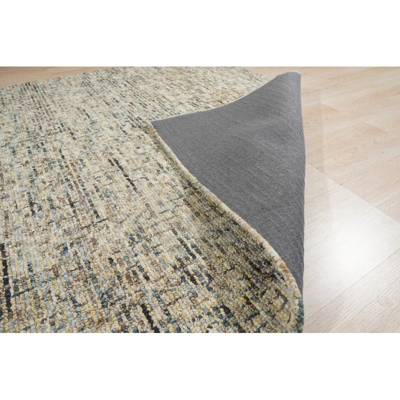Hand Tufted Wool Area Rug, Blue