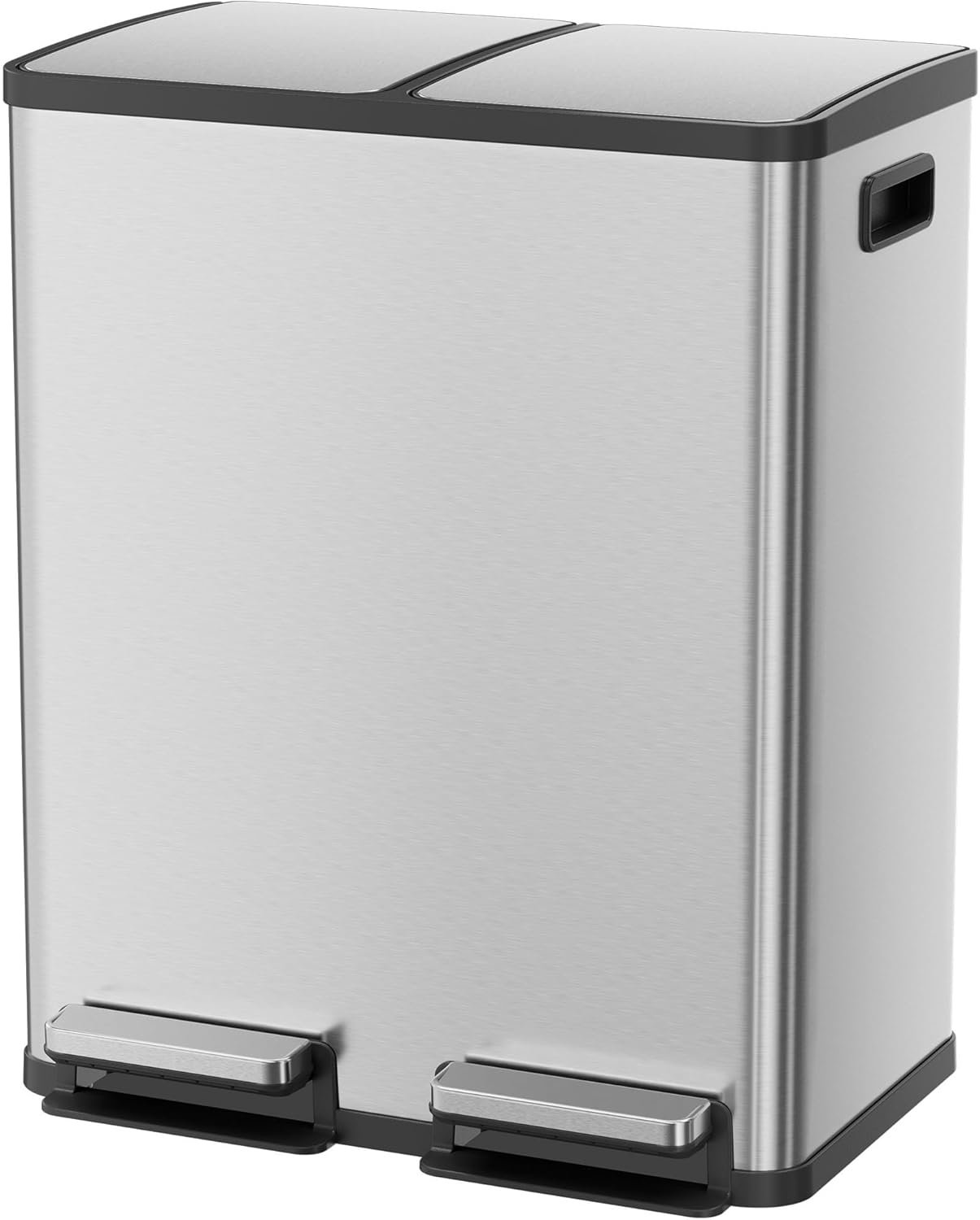 Auxiwa Kitchen Trash Can, 16 Gallon Garbage Can With Dual Inner Bins ...