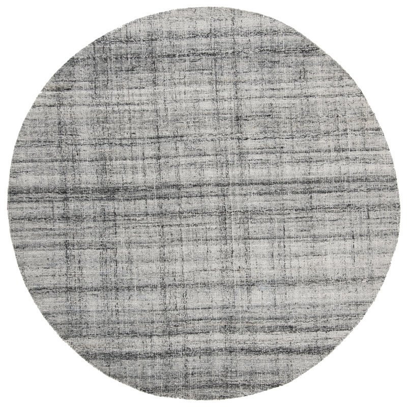 Gudinas Hand Tufted Performance Abstract Rug, Round 6'