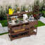 Îlot de cuisine en bois avec tablettes et tiroirs-126494398