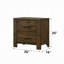 Table de chevet en bois avec 2 tiroirs
