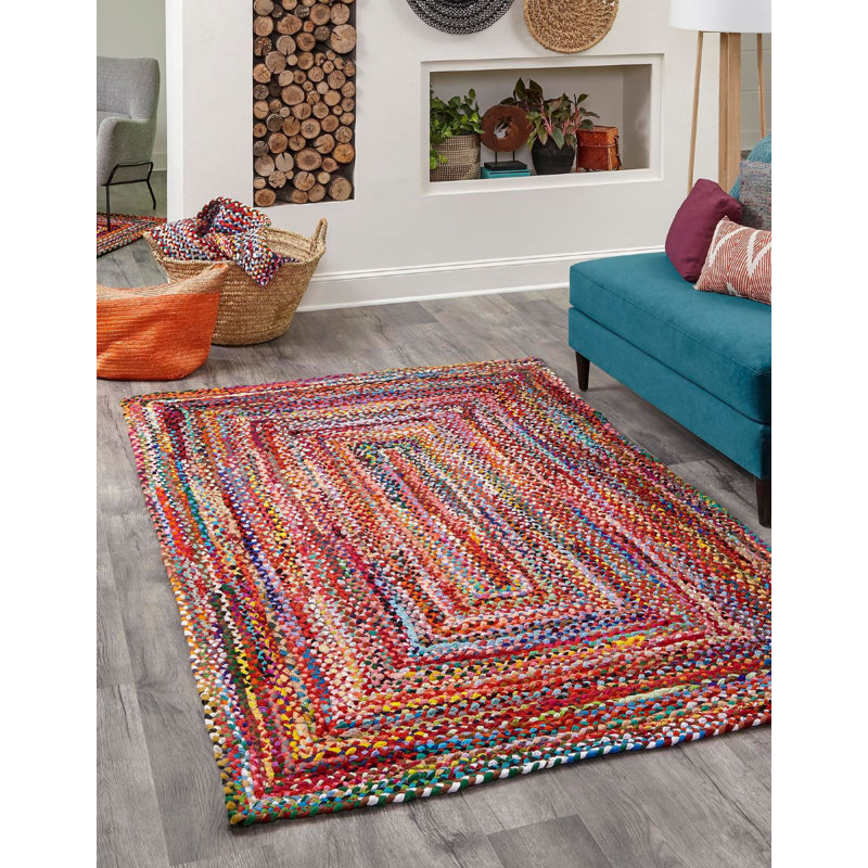 Cotton Southwestern Indoor Rug, Rectangle 8' x 11'
