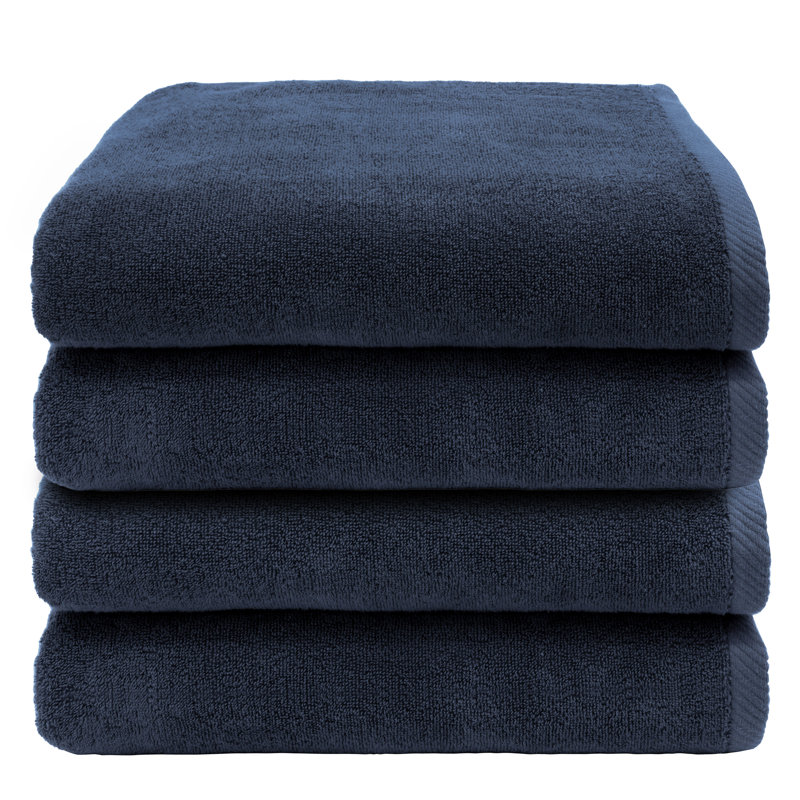 Serviette de bain en coton turc, Marine