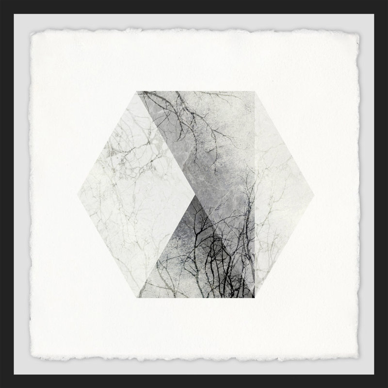 « gray dissolution », reproduction d’impression encadrée, H 12 po x l 12 po x P 1,5 po