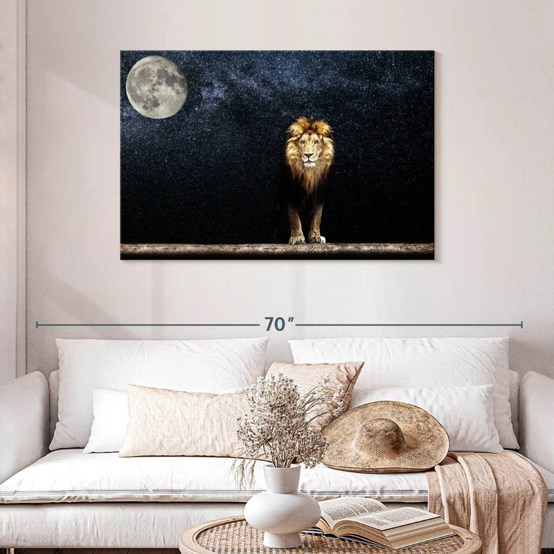 Brampt Moonlight Lion, 30" H x 45" W