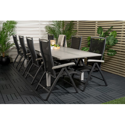 Jayesh 8 - Person Patio Dining Set with Extendable Rectangular Table
