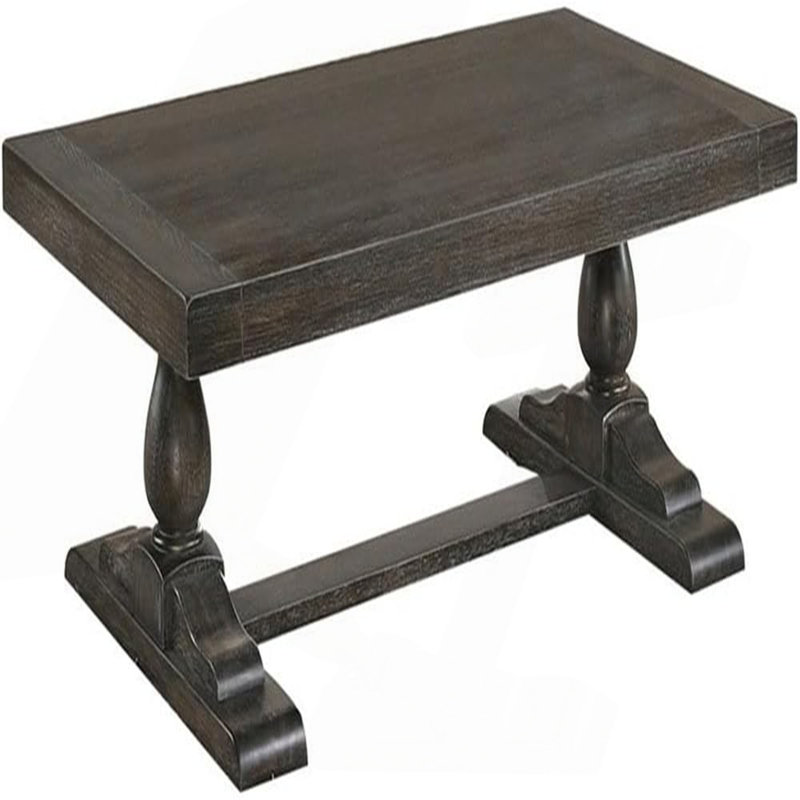 Table basse en bois massif 52 po, Gris
