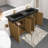Modern 60 Inch Knotty Oak Bathroom Vanity With One-Piece Black Quartz Double Sink Basin, Large Storage Freestanding Bathroom Vanity-1567685227-1567685228