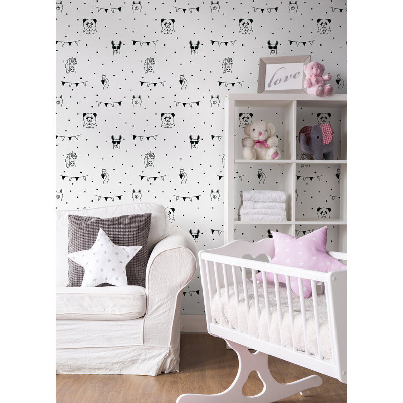 Rouleau de papier peint L 33 pi x l 20,9 po Kasdan, Noir